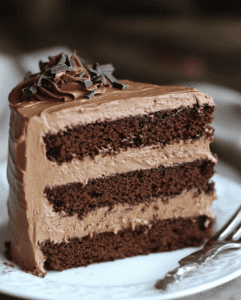 Mocha Layer Cake with Chocolate-Rum Cream Filling