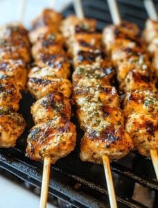 Garlic Parmesan Chicken Skewers
