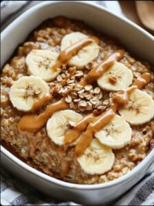 Peanut Butter Banana Baked Oatmeal Recipe