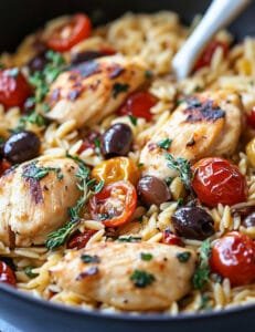 Mediterranean Chicken with Orzo Recipe