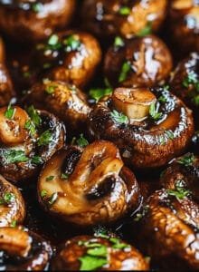 Balsamic Soy Roasted Garlic Mushrooms