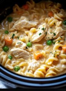 Slow Cooker Chicken Pot Pie Pasta Recipe