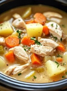 Slow Cooker Creamy Turkey Chowder