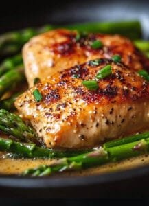 Asparagus and Parmesan Casserole Chops