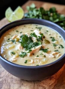Slow Cooker Green Enchilada Chicken Soup