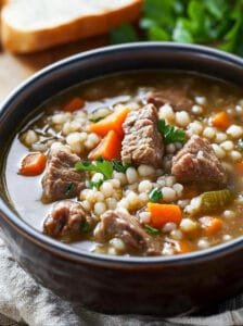 Slow Cooker Beef & Barley Soup
