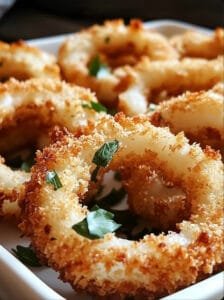 Baked Mozzarella Onion Rings