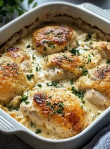 No Peek Chicken Rice Casserole