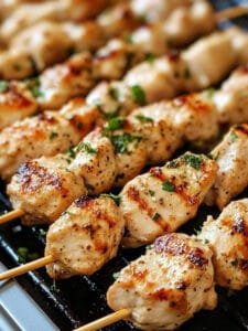 Garlic Parmesan Chicken Skewers