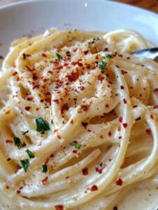 Creamy Pasta with Red Pepper Flakes