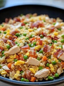 Chicken and Bacon Fried Rice