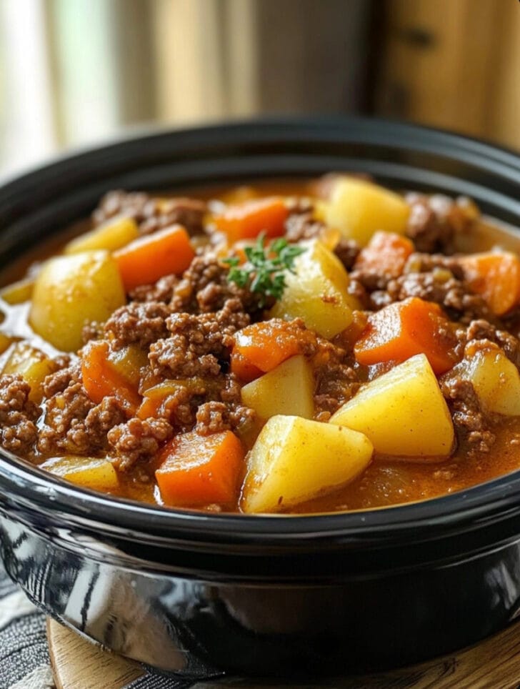 Slow Cooker Poor Man’s Stew Recipe