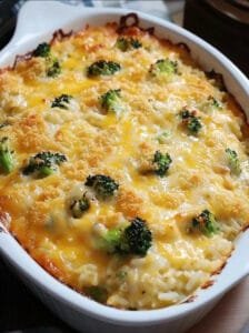 Broccoli Rice Chicken and Cheese Casserole Recipe