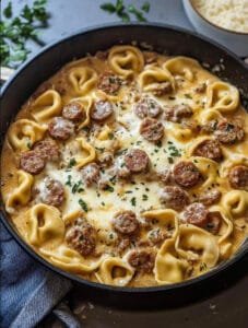 Cheesesteak Tortellini in Rich Provolone Sauce Recipe