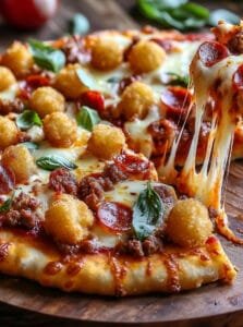 Tater Tot Pizza Extravaganza Recipe