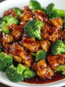 Bourbon Chicken with Broccoli