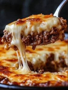 Cheesy Ground Beef and Rice Casserole