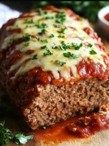 Best Cheesy Italian Meatloaf