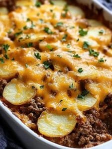 Hearty Hamburger Potato Casserole