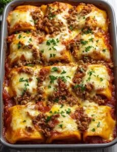 Cheesy Beef Pizza Casserole