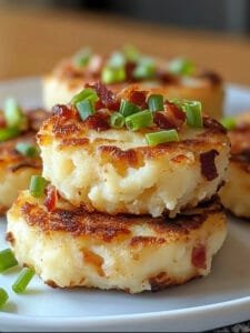 Low Carb Loaded Mashed Potato Cakes Recipe