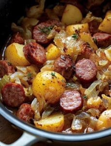 Slow Cooker Kielbasa with Sauerkraut and Potatoes