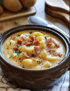 Slow Cooker Hearty Potato Bacon Chowder