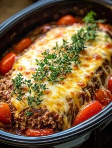 Slow Cooker Mediterranean Herb Parmesan Meatloaf Recipe