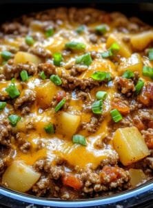 Slow Cooker Hamburger Potato Casserole Recipe