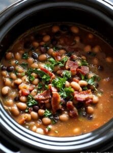 Slow Cooker Black-Eyed Peas with Bacon Recipe