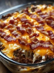 Low Carb Bacon Cheeseburger Casserole Recipe