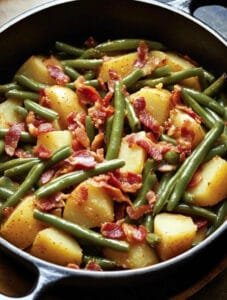 Slow Cooker Ham, Green Beans, and Potatoes Recipe