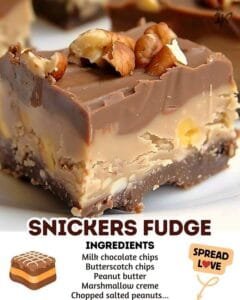 Snickers Fudge Recipe