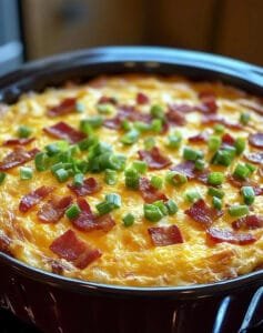 Slow Cooker Bacon and Leek Crustless Quiche Recipe