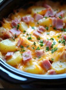 Slow Cooker Ham and Potato Au Gratin Recipe