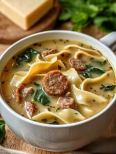 Creamy Alfredo Lasagna Soup
