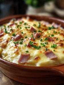 Slow Cooker Scalloped Potatoes with Ham
