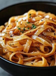 Slow Cooker Caramelized Onions Pasta