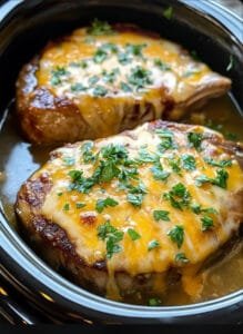 Slow Cooker Alpine Pork Chops
