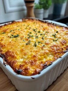 Cheesy Zucchini Cornbread Casserole