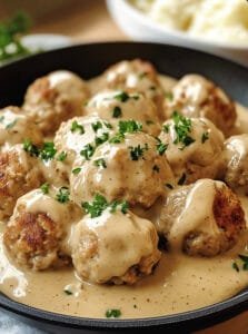 Chicken Meatballs with Creamy Ranch Sauce