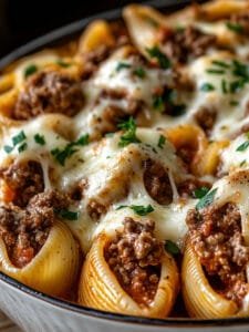 Creamy Ricotta Beef Stuffed Shells
