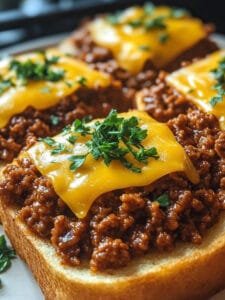 Garlic Bread Sloppy Joes