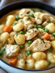 One Pot Gnocchi Chicken Pot Pie
