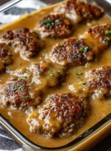 Amish Hamburger Steak Bake Recipe
