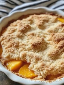 Slow Cooker Peach Cobbler Recipe