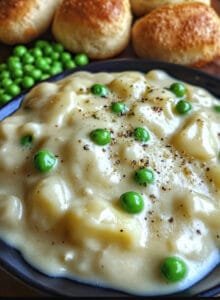 Creamed Potatoes and Peas Recipe