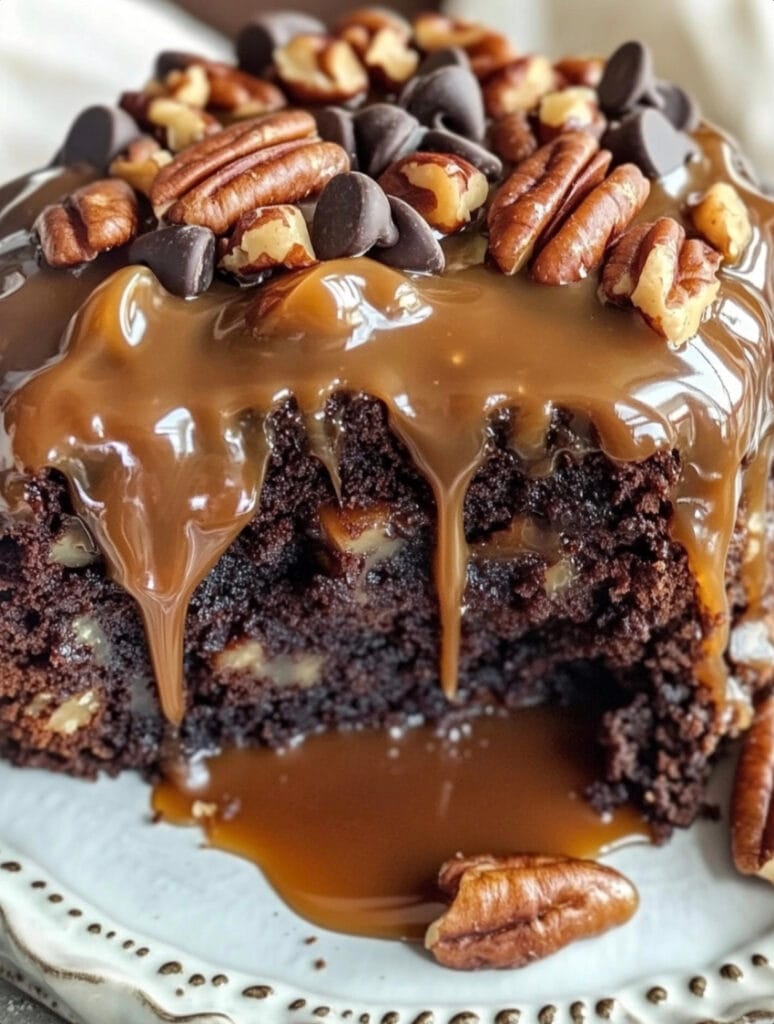 Homemade Chocolate Turtle Cake Recipe