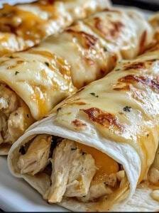 Cheesy Garlic Chicken Wraps