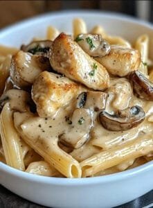 Creamy Chicken & Mushroom Pasta Recipe